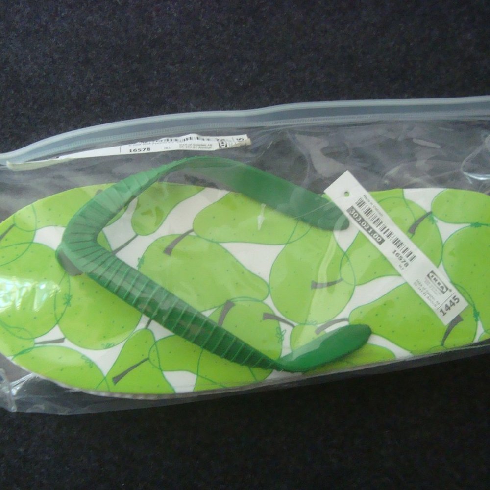 Pear Flip Flops. Stand out with this awesome summer footwear, pool area, showers